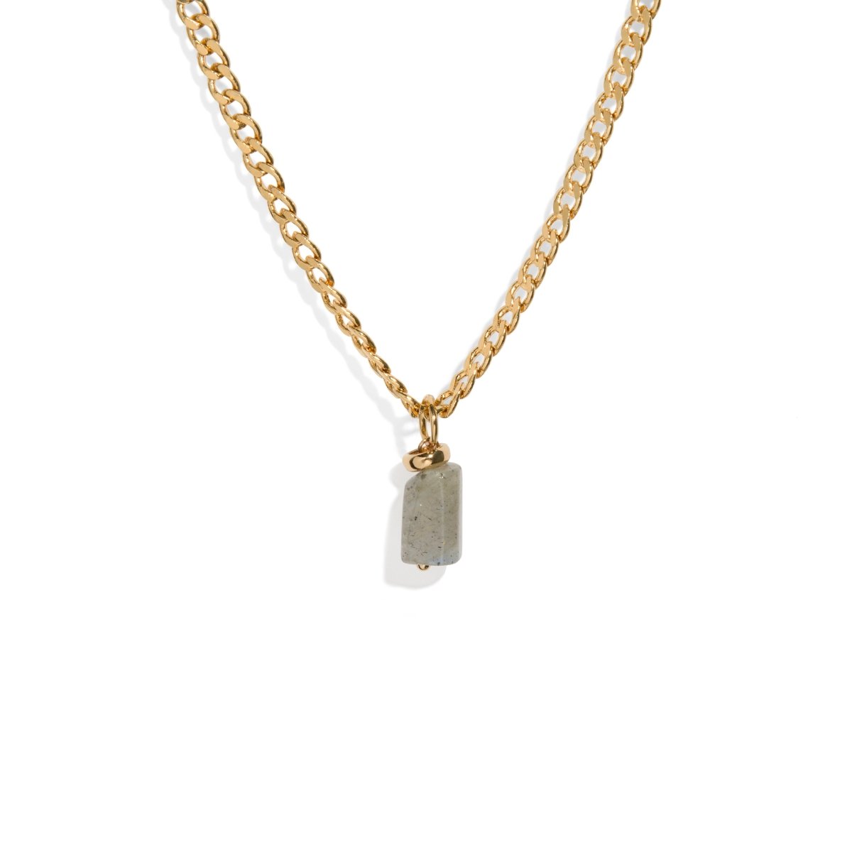 LABRADORITE AURA NECKLACE - COLLARES - Malandra Jewelry - TC1182