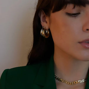 LAMBENT BOLD GOLDEN HOOPS - ARETES - Malandra Jewelry - EA6413