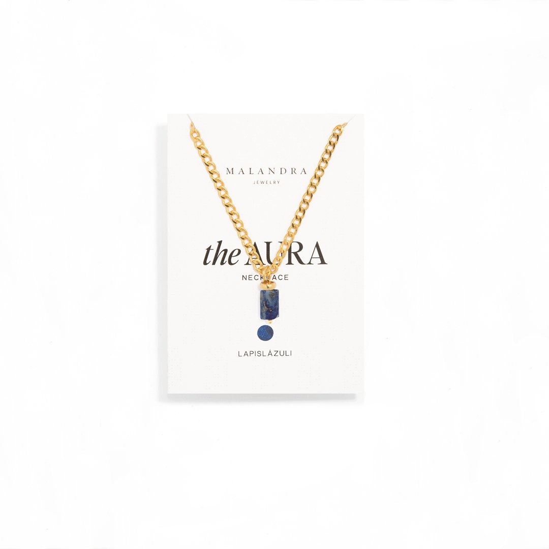 LAPISLAZULI AURA NECKLACE - COLLARES - Malandra Jewelry - TC1181
