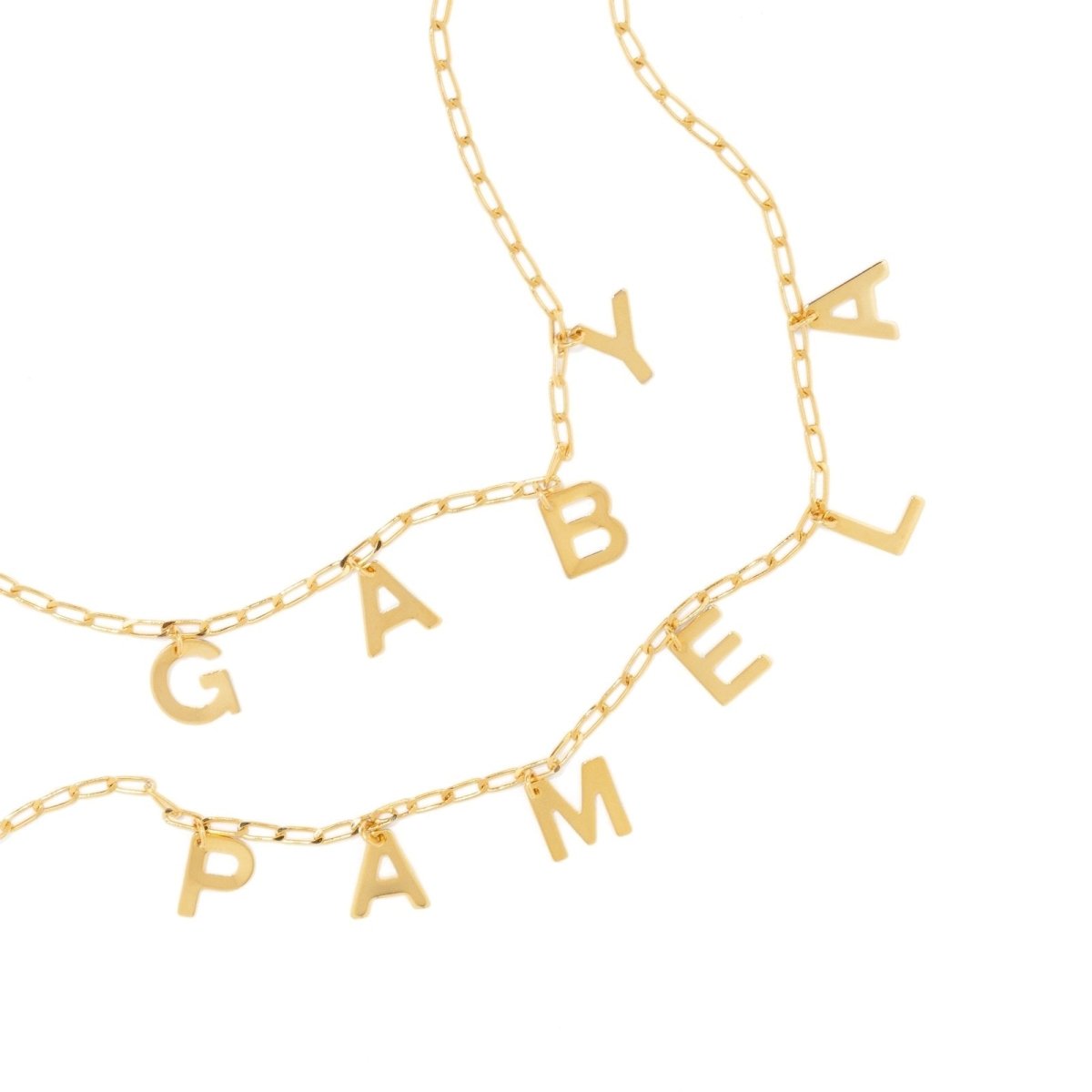 LETTER NAME NECKLACE - COLLARES PERSONALIZADOS - Malandra Jewelry - TC220.1