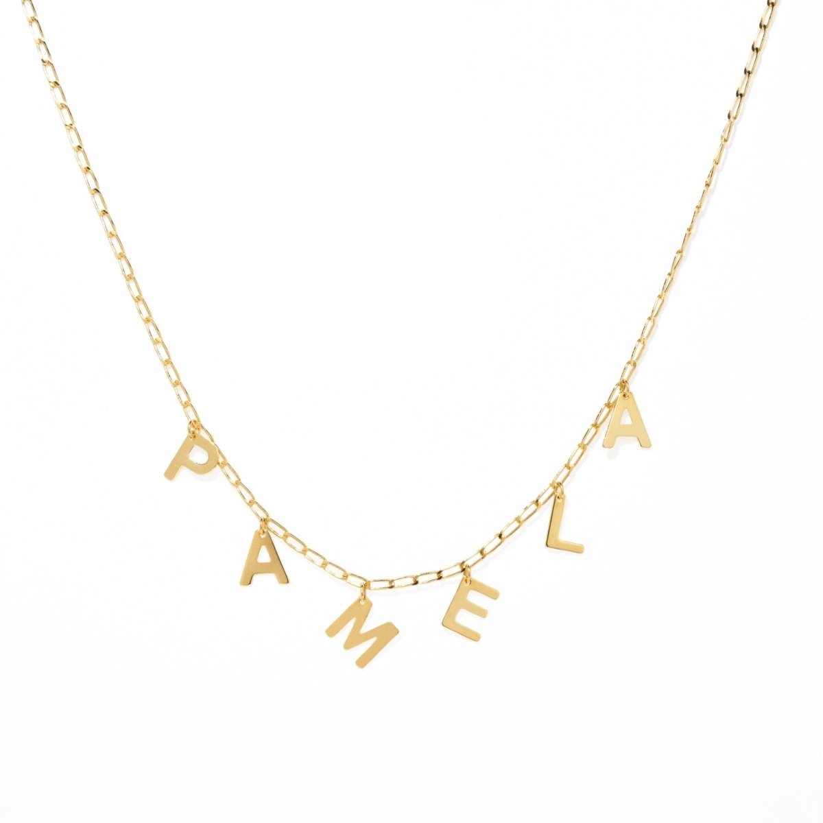LETTER NAME NECKLACE - COLLARES PERSONALIZADOS - Malandra Jewelry - TC220.1