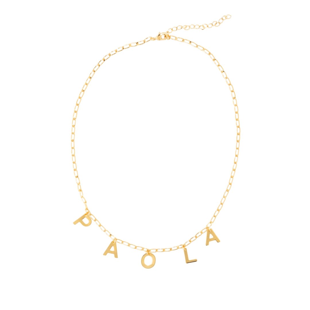 LETTER NAME NECKLACE - COLLARES PERSONALIZADOS - Malandra Jewelry - TC220.1