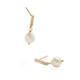LINE DROP PEARL EARRINGS - ARETES - Malandra Jewelry - TA699