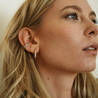 LINK PAVE HUGGIES - ARETES - Malandra Jewelry - EA6086