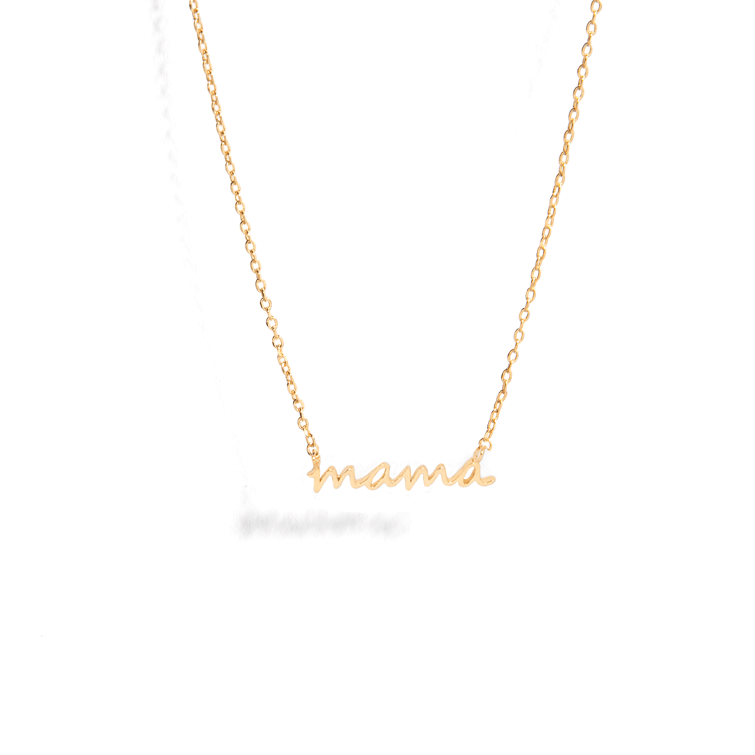 MAMA CURSIVE NECKLACE - COLLARES - Malandra Jewelry - XBC55 - BJNA855 GD