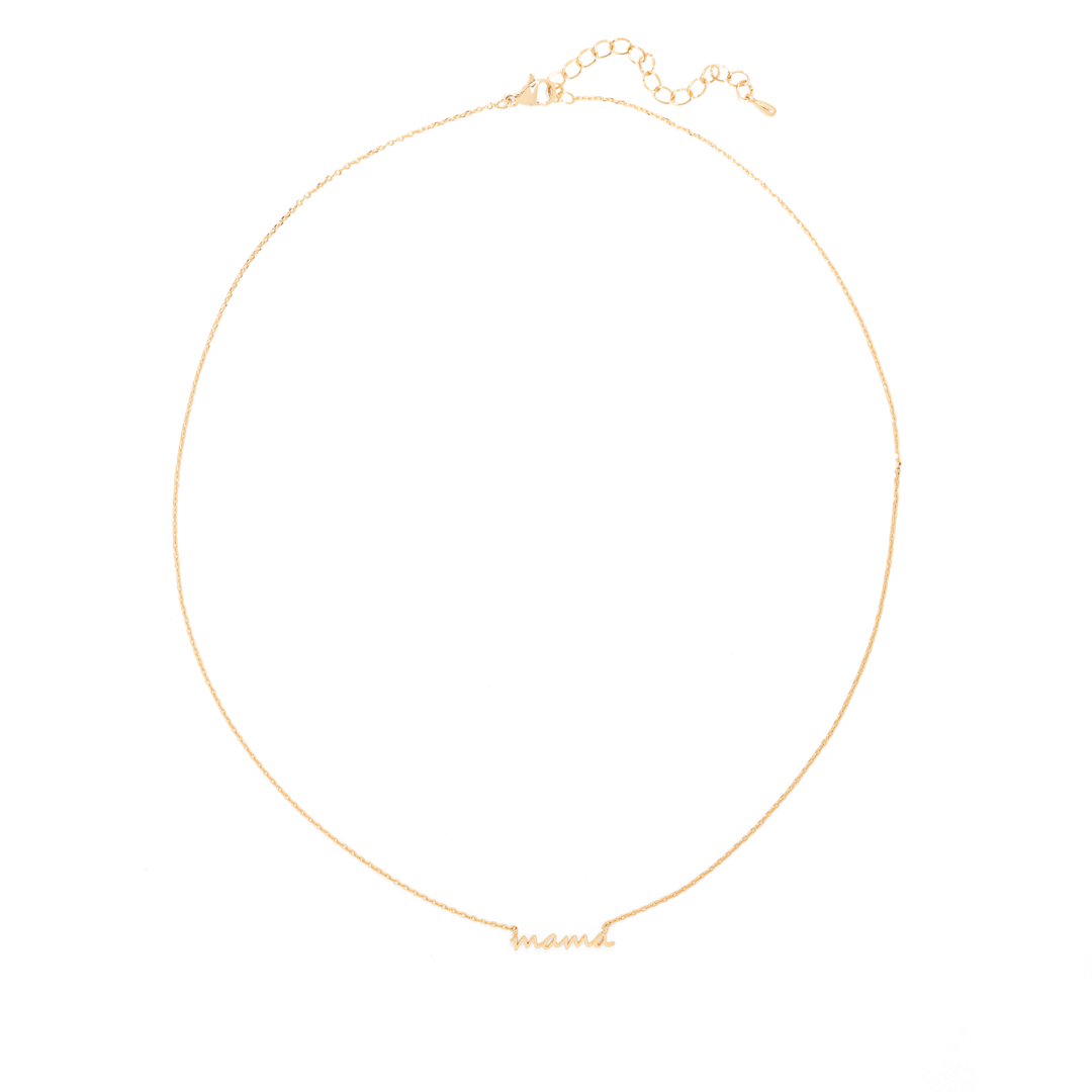 MAMA CURSIVE NECKLACE - COLLARES - Malandra Jewelry - XBC55 - BJNA855 GD