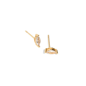 MARQUISE CLEAR STUDS - ARETES - Malandra Jewelry - FBA348-ARE972P
