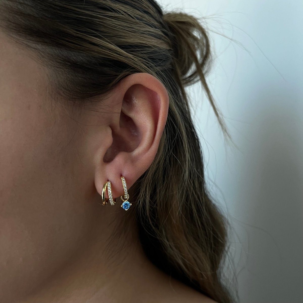 MILANO DUO SPARK HUGGIES - ARETES - Malandra Jewelry - EA6569
