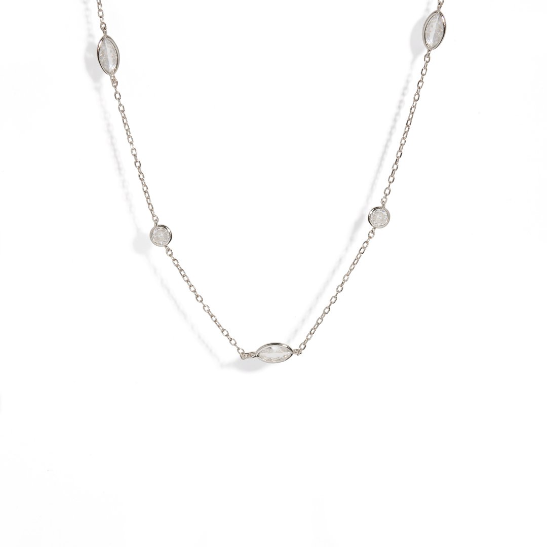 MILANO SPARK SILVER NECKLACE - COLLARES - Malandra Jewelry - EAWC26.P-AAE029-3