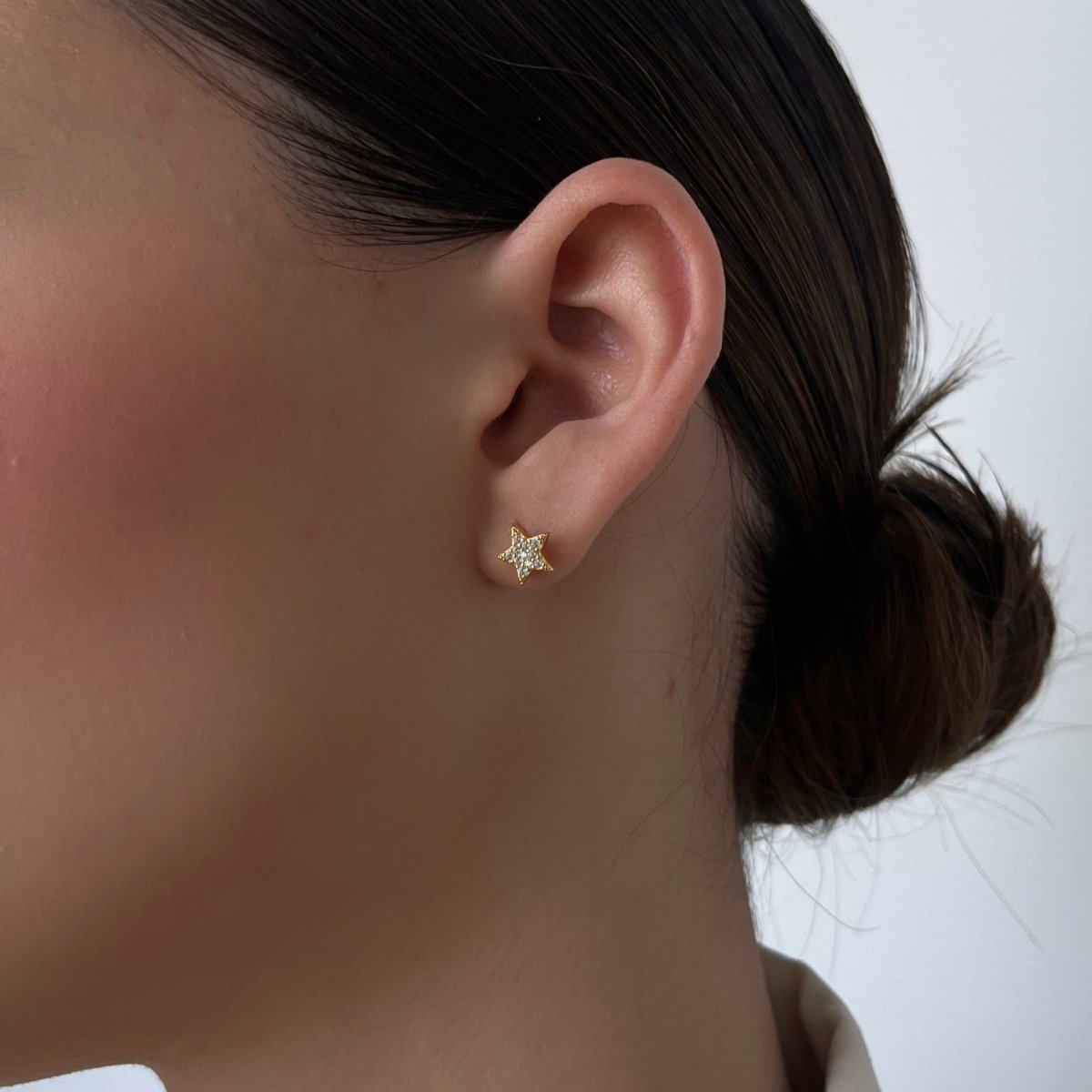 MILANO STAR GOLDEN PIERCING - ARETES - Malandra Jewelry - EAWA27-AAE029-3