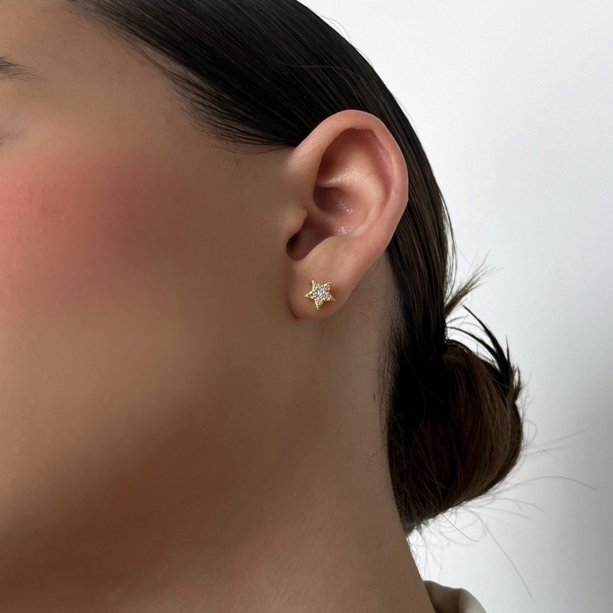 MILANO STAR GOLDEN PIERCING - ARETES - Malandra Jewelry - EAWA27-AAE029-3