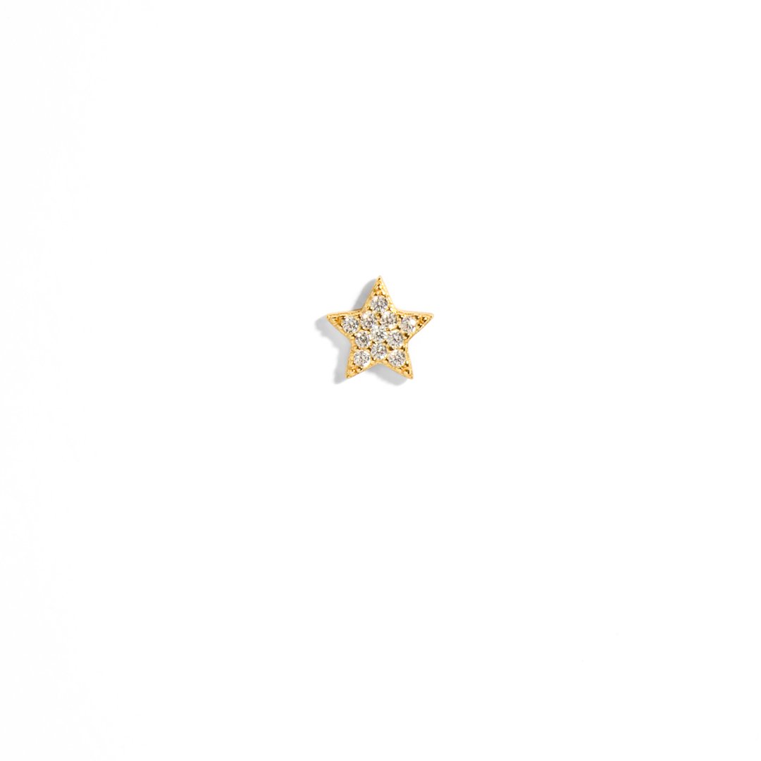 MILANO STAR GOLDEN PIERCING - ARETES - Malandra Jewelry - EAWA27-AAE029-3