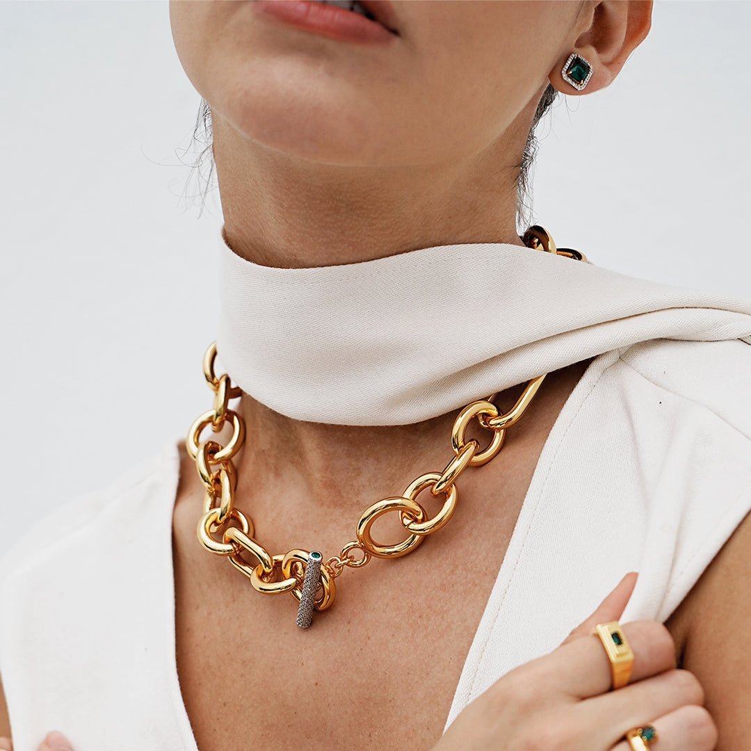 MUSE LINK NECKLACE - COLLARES - Malandra Jewelry - ICC404