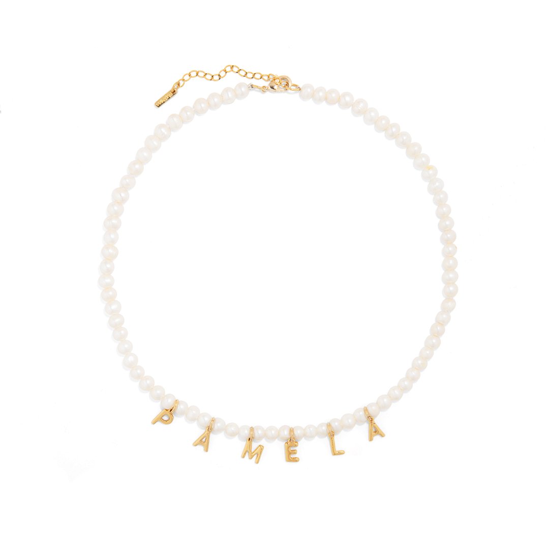 PEARL NAME NECKLACE - COLLARES PERSONALIZADOS - Malandra Jewelry - TC229.1