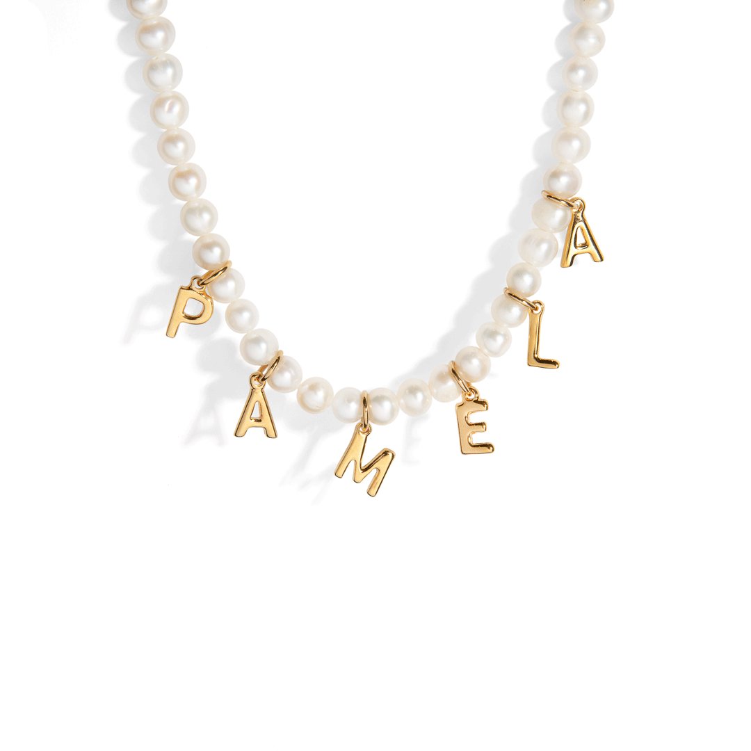 PEARL NAME NECKLACE - COLLARES PERSONALIZADOS - Malandra Jewelry - TC229.1