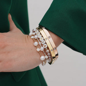 PINK PEARL CUSTOM BRACELET - PULSERAS PERSONALIZADAS - Malandra Jewelry - TP1105.1