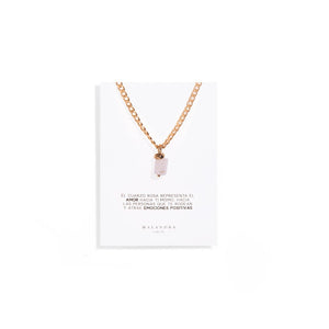 PINK QUARTZ AURA NECKLACE - COLLARES - Malandra Jewelry - TC1180
