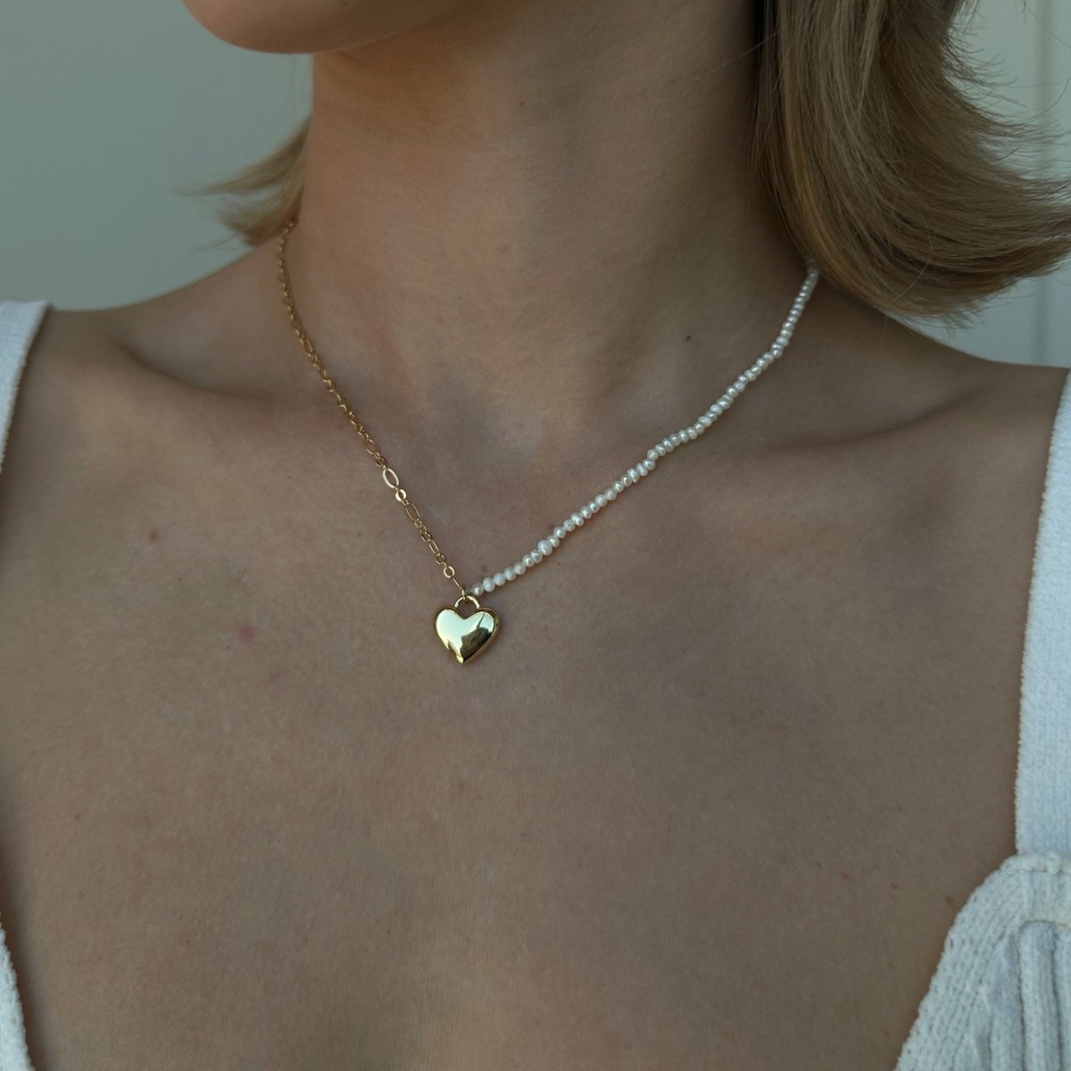 ROMANTIQUE HALF & HALF NECKLACE - COLLARES - Malandra Jewelry - TC1500