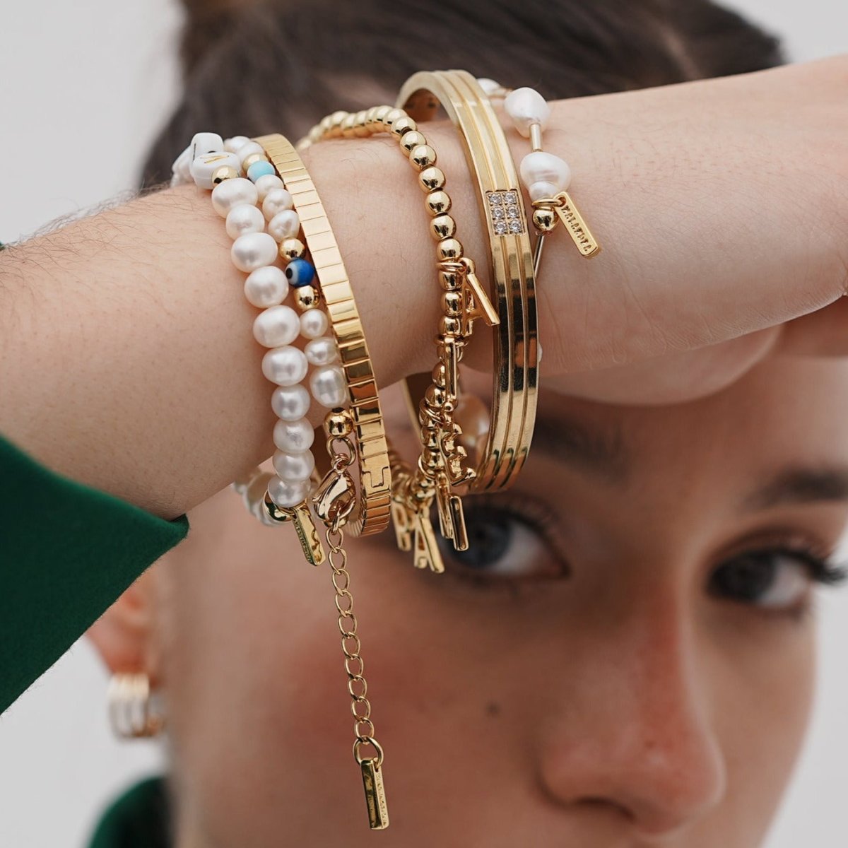 ROUND PEARL CUSTOM BRACELET - PULSERAS PERSONALIZADAS - Malandra Jewelry - TP1106.1