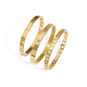 ROUND SPARK GOLDEN BRACELET - BRAZALETES - Malandra Jewelry - EP6041