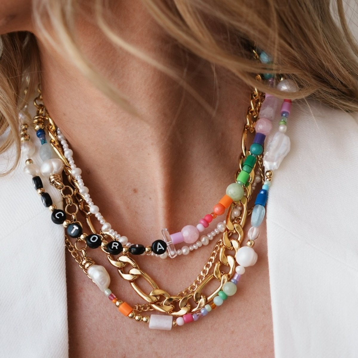 SAMPLE - CHILL AVANT BLACK CUSTOM NECKLACE - SAMPLE - Malandra Jewelry - TC894