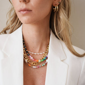 SAMPLE - CHILL AVANT BLACK CUSTOM NECKLACE - SAMPLE - Malandra Jewelry - TC894