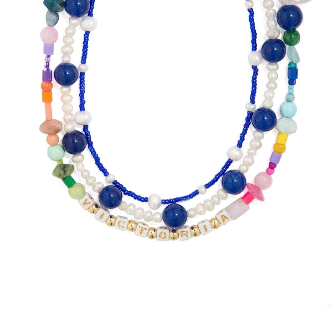 SAMPLE - CHILL AVANT WHITE CUSTOM NECKLACE - SAMPLE - Malandra Jewelry - TC895