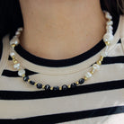 SAMPLE - NUBE PEARL BLACK CUSTOM NECKLACE - SAMPLE - Malandra Jewelry - TC974