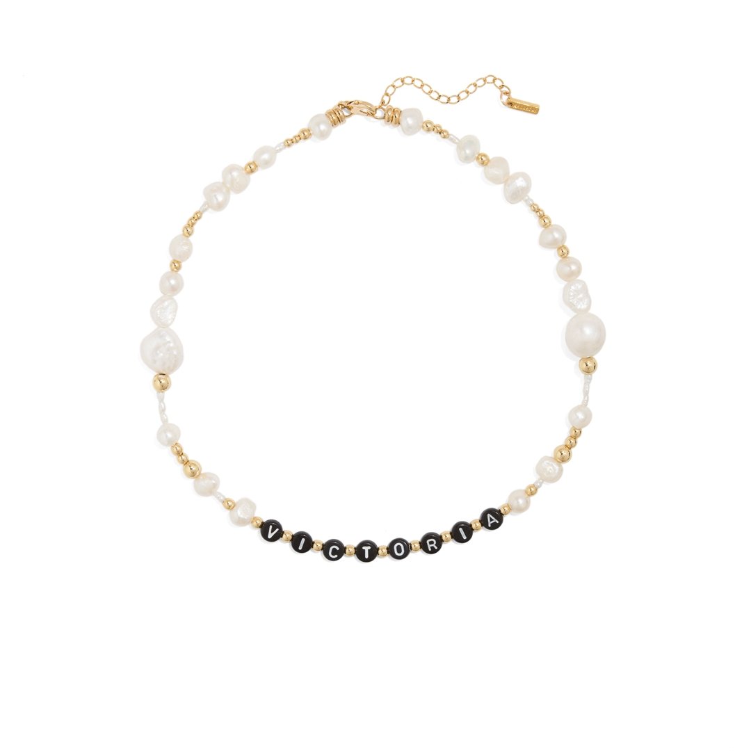 SAMPLE - NUBE PEARL BLACK CUSTOM NECKLACE - SAMPLE - Malandra Jewelry - TC974