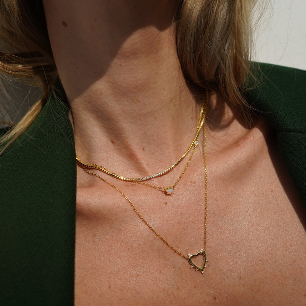 SERENA CLEAR TENNIS NECKLACE - COLLARES - Malandra Jewelry - EC6116