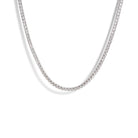 SERENA CLEAR TENNIS SILVER NECKLACE - COLLARES - Malandra Jewelry - EC6116.P-AAE029-3