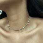SERENA CLEAR TENNIS SILVER NECKLACE - COLLARES - Malandra Jewelry - EC6116.P-AAE029-3