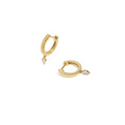 SERENA FACET GOLDEN HUGGIES - ARETES - Malandra Jewelry - EA6571