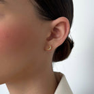 SERENA MOON GOLDEN PIERCING - ARETES - Malandra Jewelry - EAWA28-