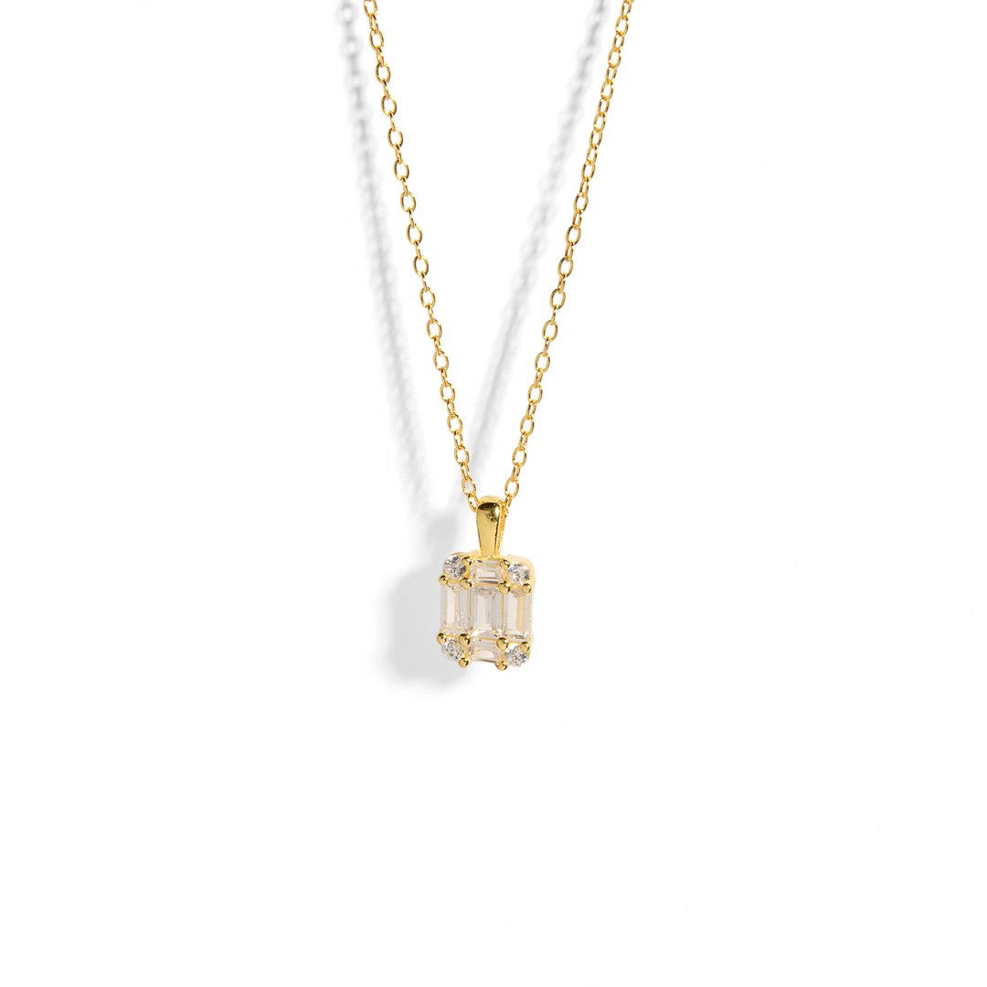 SERENA SQUARED NECKLACE - COLLARES - Malandra Jewelry - ERC37-