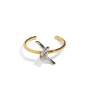 SILVER KNOT GOLDEN CUFF - BRAZALETES - Malandra Jewelry - EVFP8