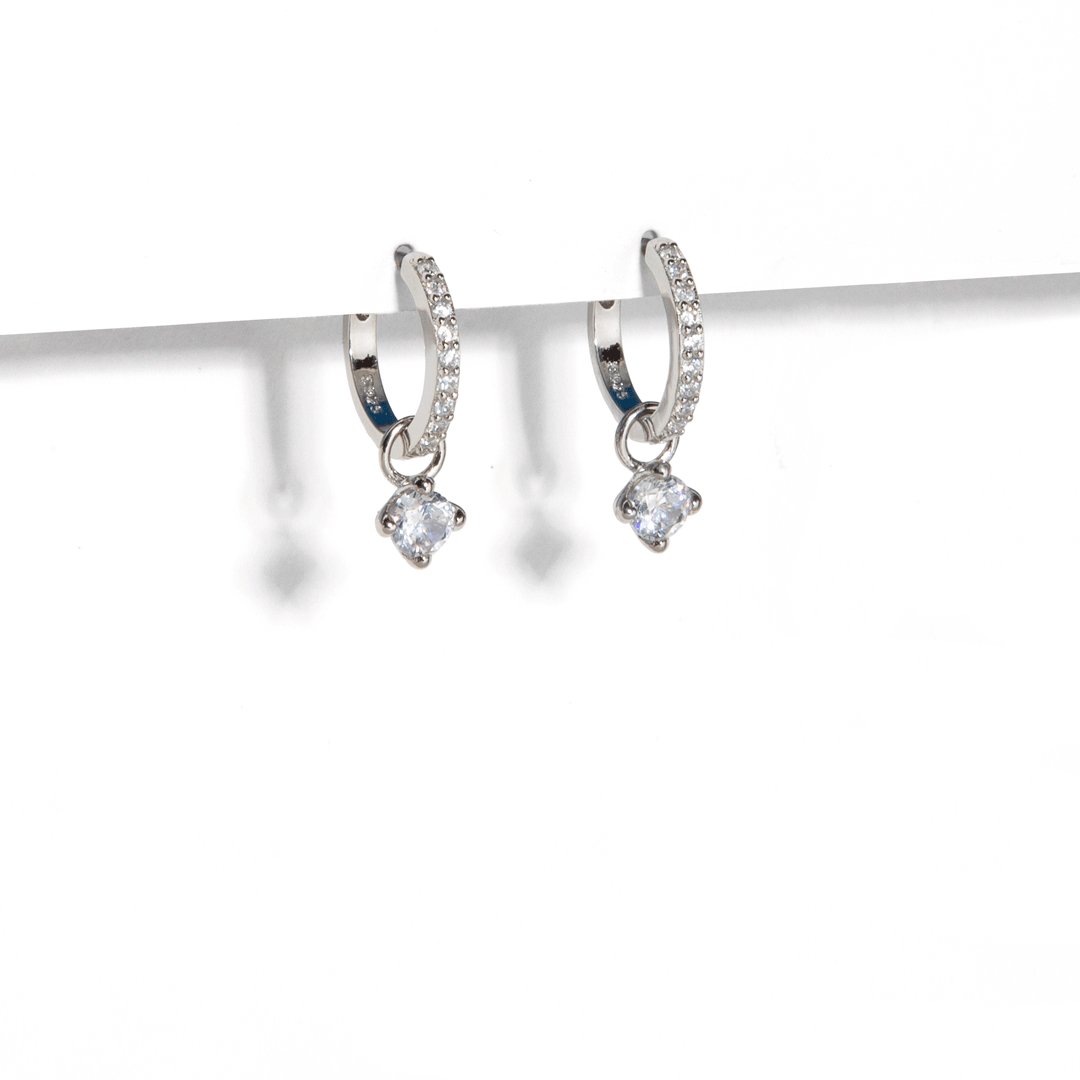 SILVER MILANO HUGGIES - ARETES - Malandra Jewelry - EA6572.P - G60204411300A-1