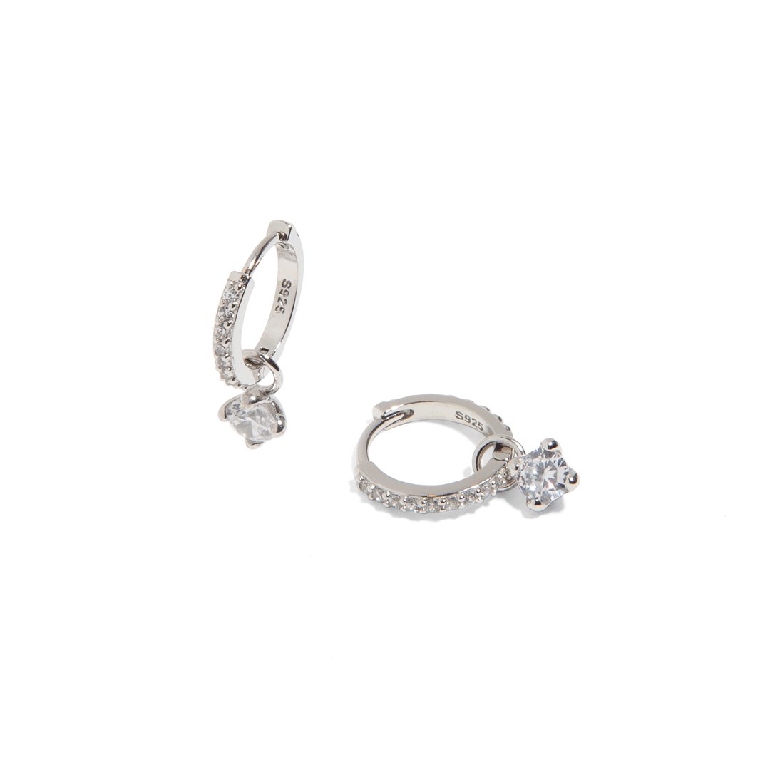 SILVER MILANO HUGGIES - ARETES - Malandra Jewelry - EA6572.P - G60204411300A-1