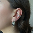 SILVER PAVE EAR CUFF - ARETES - Malandra Jewelry - EA6085.P