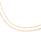 SKINNY DOUBLE CHAIN NECKLACE - COLLARES - Malandra Jewelry - XBC59 - BANA014 GD