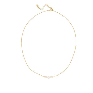 SKINNY TRIPLE PEARL NECKLACE - COLLARES - Malandra Jewelry - VCC138