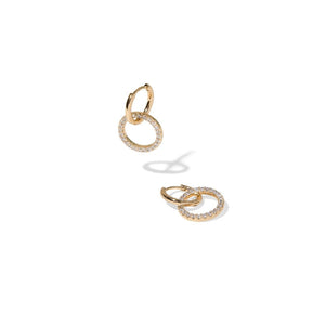 SPARK CIRCLE GOLDEN HOOPS - ARETES - Malandra Jewelry - FBA230