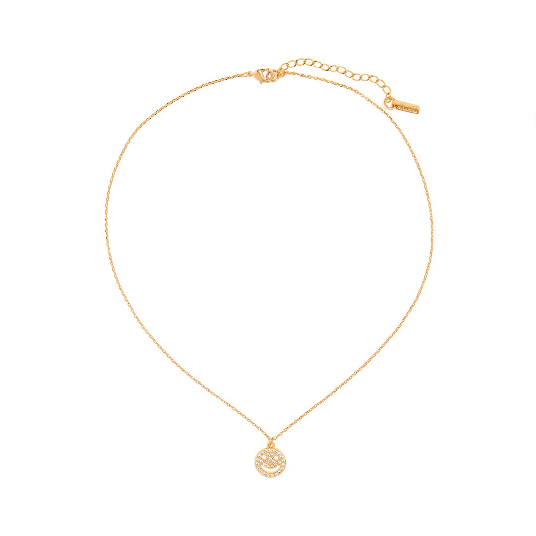 SPARK HAPPY FACE GOLDEN NECKLACE - COLLARES - Malandra Jewelry - TC1373