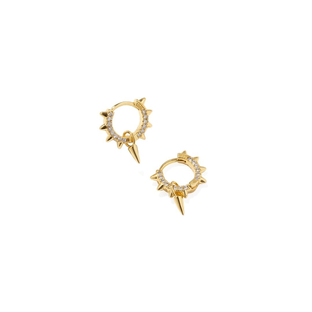 SPARK SPIKE HUGGIES - ARETES - Malandra Jewelry - AA975