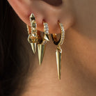 SPARK SPIKE HUGGIES - ARETES - Malandra Jewelry - AA975