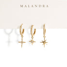 SPARKLING STARS HUGGIES SET - ARETES - Malandra Jewelry - AA1260