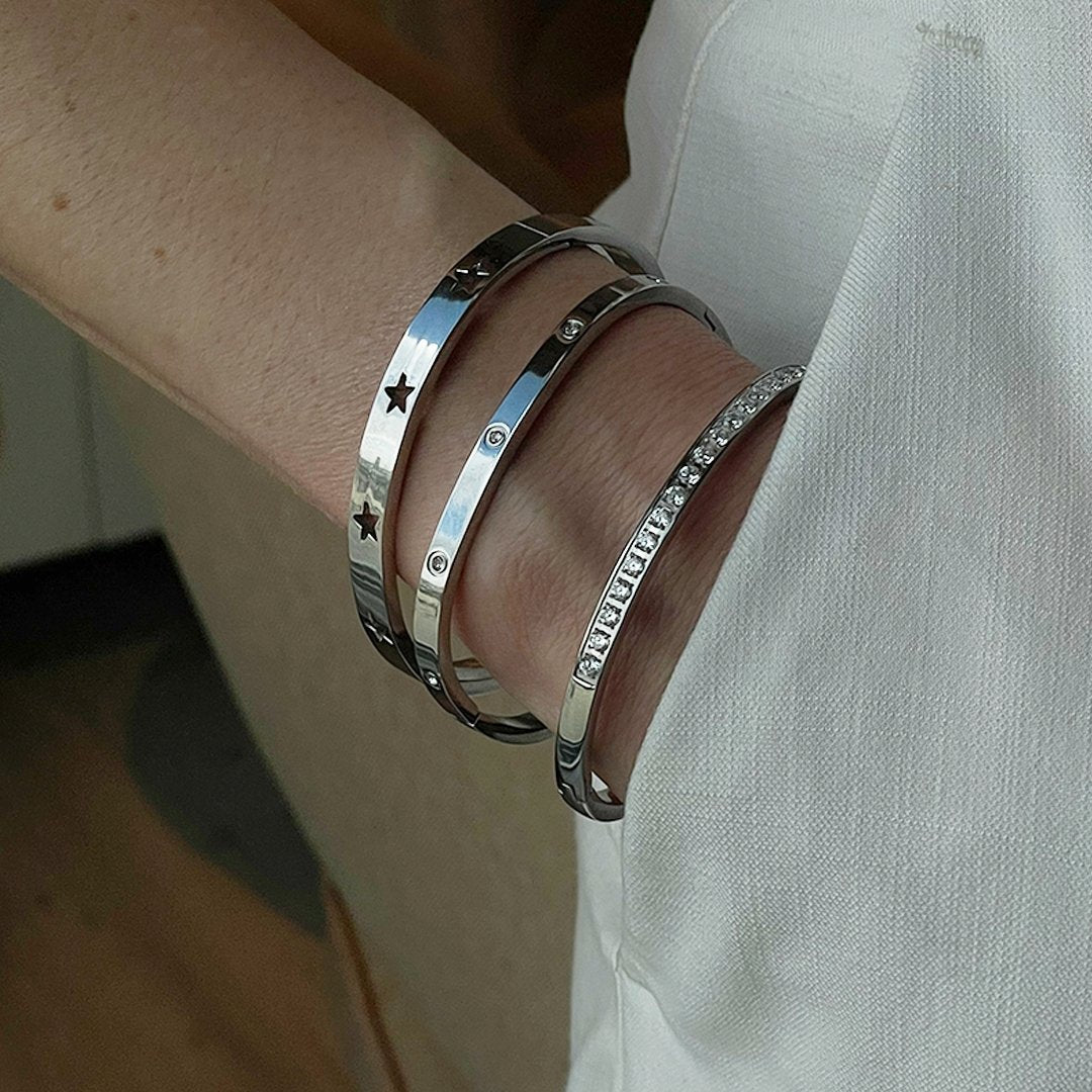 SQUARED SILVER BRACELET - BRAZALETES - Malandra Jewelry - EP6078.P