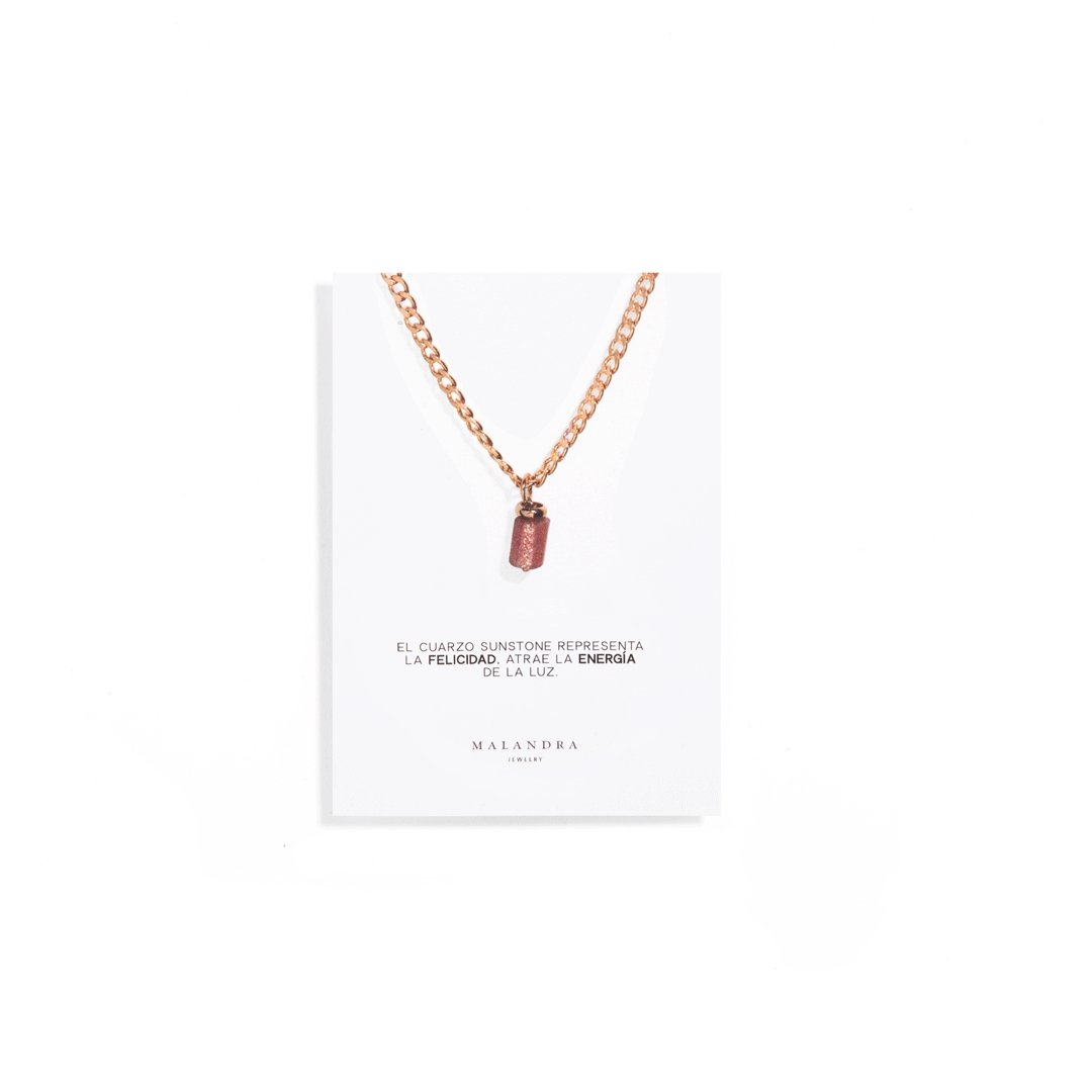 SUNSTONE AURA NECKLACE - COLLARES - Malandra Jewelry - TC1176