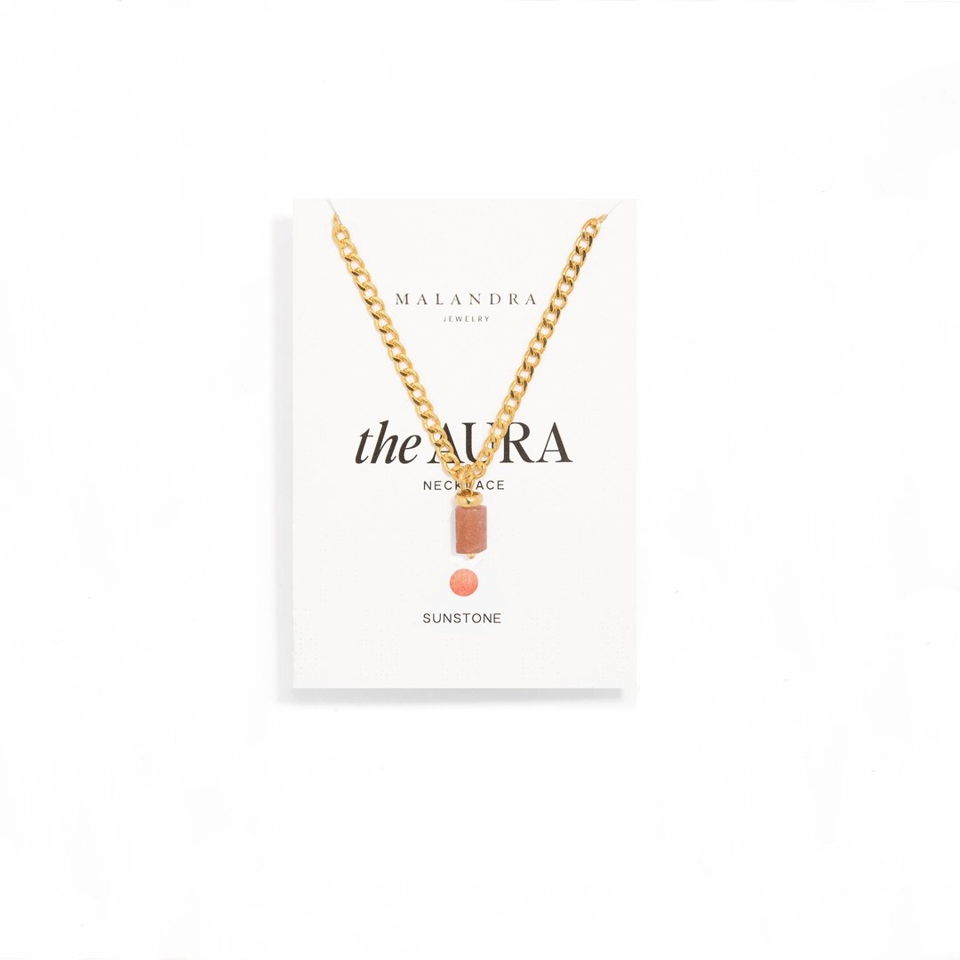 SUNSTONE AURA NECKLACE - COLLARES - Malandra Jewelry - TC1176