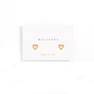 SWEET HEART STUDS - ARETES - Malandra Jewelry - VCA136